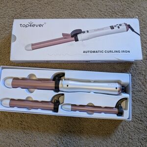 Top4ever Automatic Curling Iron in Pink and White